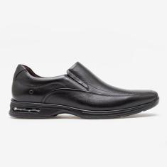 Sapato Democrata 448027 Air Spot Couro Masculino, Preto, 41