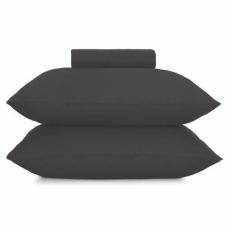 Kit 2 Fronhas + Lençol Casal Elástico Malha Fio Penteado - Altenburg