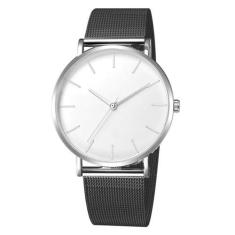 Relógio Feminino Ultrafino Grafite E Branco Pulseira Aço - Horyums