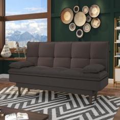 Sofá Cama Reclinável com 2 Almofadas Inclusas Multimóveis CR45238, Mar
