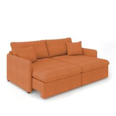 Sofá Retrátil Reclinável 2 Lugares 154cm Maili Bouclê Terracota K01 - D`rossi