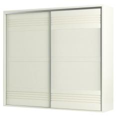 Guarda Roupa Casal 267cm 2 Portas De Correr 100% Mdf Tw603 Off White - Dalla Costa