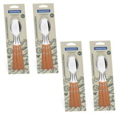 Jogo De Colheres Tramontina Madeira E Inox Dynamic 12 Peças