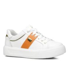 Tenis Pegada Feminino em Couro Branco 211203-02-Feminino