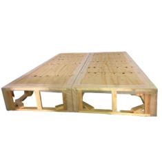 Base Box Casal Bipartido Sintético Marrom