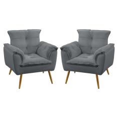 Kit 2 Poltronas Opala Sued Aradecor