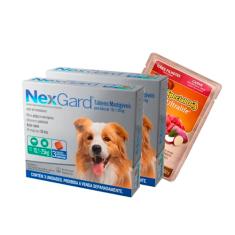 Kit 2 Un Nexgard Antipulgas Cães 10,1 A 25kg C/ 3 + Brinde