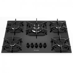 Fogão Cooktop Tripla Chama - 05 Bocas - Mueller Preto