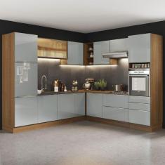 Cozinha Completa Madesa de Canto com Armário e Balcão