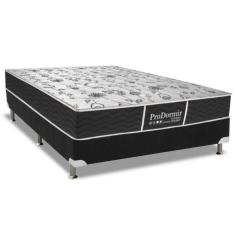 Cama Box Casal: Colchão Molas Probel Bonnel ProDormir Sleep + Base CRC Suede Black(138x188)