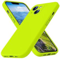 Ktele Capa compatível com iPhone 13 de 6,1 polegadas de silicone líquido premium [forro de microfibra macia antiarranhões] Capa protetora de proteção contra choques de corpo inteiro de borracha em gel