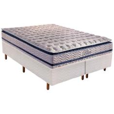 Cama Box King: Colchão Molas MasterPocket Ensacadas Paropas Blue + Bas