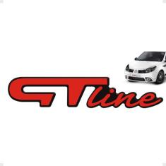 Adesivo Gt Line Sandero Emblema Dianteiro Vermelho Resinado - SPORTINO