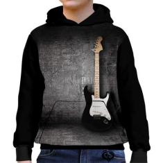 Moletom Rock N Roll Infantil Guitarra UNISSEX Blusa canguru - Alemark,