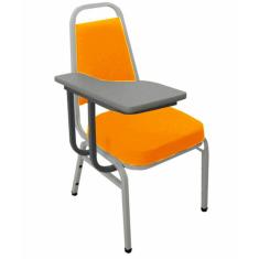 Cadeira Universitária Empilhável Linha Hotel Plus Laranja