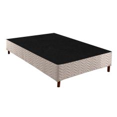 Cama Box Base Casal Sommier Rústico Bordado White (138x188x30) - Paropas