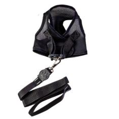 Coleira Para Cães Colete Aerado Preto M - Nicapet