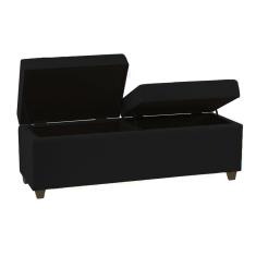 Recamier Bau Madri 1,60m Suede Preto - Inova Decor