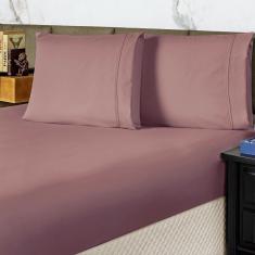 Jogo De Cama Lençol King Conforto Percal 300 Fios 3 Peças - Mocassim