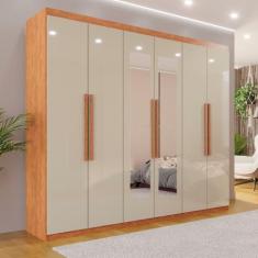 Guarda-roupa Casal 6 Portas 4 Gavetas com Espelho Atlanta 100% MDF - I