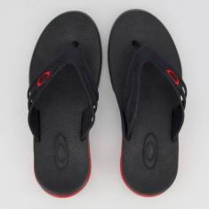 Chinelo Oakley Killer Point II Preto e Vermelho, 41