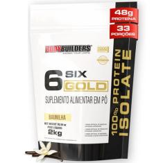 Whey Protein Isolado Six Gold 2Kg Exclusivo - Bodybuilders, Baunilha