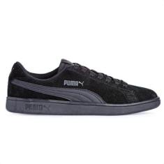 Tênis Puma Smash V2 WNS BDP Preto e Cinza - Unissex-Feminino