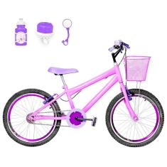 Bicicleta Infantil Aro 20 Aero Rosa e Violeta