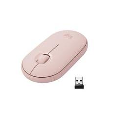 Mouse sem fio Logitech Pebble M350 com Clique Silencioso, Design Slim Ambidestro, USB ou Bluetooth, Pilha Inclusa, Rosa - 910-005769