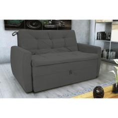 Sofá Cama Meg Suede Cinza B250 - Matrix