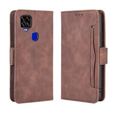 Capa com compartimento para cartão para ZTE Blade V2020, capa flip carteira de couro para ZTE Blade V2020, capa magnética retrô para celular, capa carteira com compartimentos para cartão