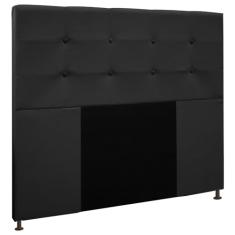 Cabeceira Cama Box Casal Queen 160cm D10 Safira Suede Preto - Mpozenato