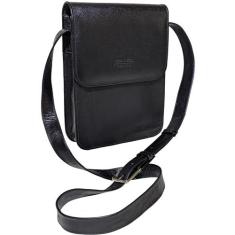 Bolsa Masculina Em Couro Legitimo Transversal Masculina Executiva Prat