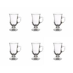 Conjunto Xícaras de Vidro 110mL Capuccino Wincy VDA0902, 6, Vidro