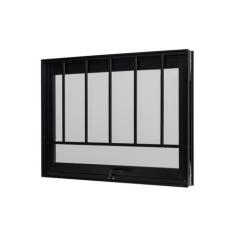 Janela de Alumínio Maxim-Ar 60x60cm com Grade e Vidro Boreal Ultral Ra