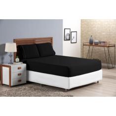 Lençol Casal Padrão 3 Peças Micro Percal 400 Fios Ponto Palito Confort