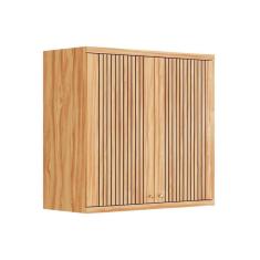 Armário Aéreo Cozinha Modulado Sauvignon c/ 2 Portas Frisada 80cm Amendoa - Ronipa