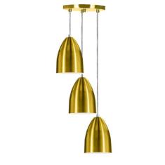 Pendente Cone Bala Sadan Aluminio Triplo Dourado - MARRYLUZ