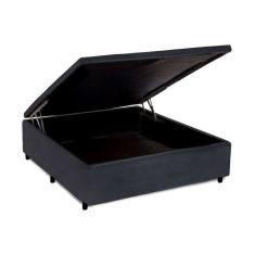 Cama Box Baú Casal Universal Suede Gray (138x188x35) - Costa Rica