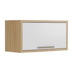 Armário Aéreo Cozinha Modulado Syrah Geladeira Com 1 Porta Basculante 80cm Amendoa-branco - Ronipa