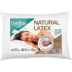 Travesseiro Duoflex Látex Natural Slim Antiácaro Lavável