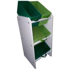 Organizador de Brinquedos Infantil Mini - Verde Limão e Verde Bandeira