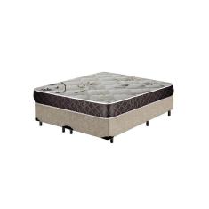 Cama Box King Colchão Aylla Espuma D33 Acolchões + Box Suede 68x193x203