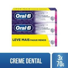 Creme Dental Oral-B 3D White - 70G Leve 3 Pague 2
