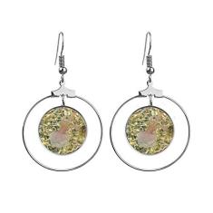 Brincos com imagem de natureza ciência oceânica de água-viva pendente, joia de argola