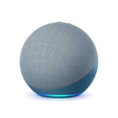 Echo com Alexa (4ª Geração): Com som premium e hub Zigbee de casa inteligente - Cor Azul