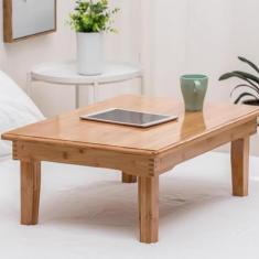 Mesa de bambu dobrável, mesa quadrada de bambu estilo japonês, mesa de computador, mesa de chá, mesa de café, mesa de jantar baixa, mesa de meditação de fazenda Kotatsu