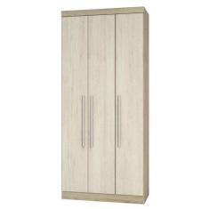 Guarda Roupa 101,5 cm 3 Portas 2 Gavetas Internas Master Luciane Móvei