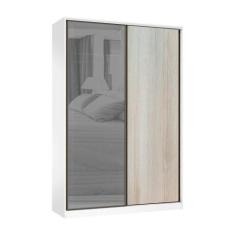 Guarda Roupa 2 Portas de Correr 3 Gavetas 159cm com Vidro Reflecta Pra