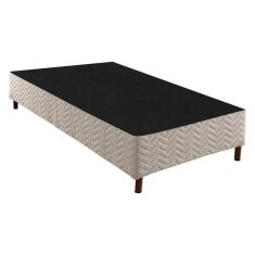 Cama Box Base Solteiro Sommier Rústico White (96x203x24) - Paropas